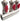 GEMONTEERDE VERDELER 4/4"-3 AANSL. 16/2 - ROOD