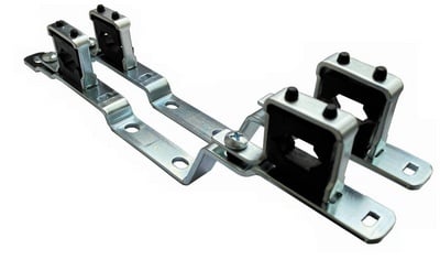 VERDELER MESSING VERNIKKELD 3/4" - SET DUBBELE BEU