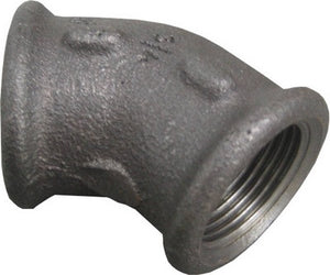 ZWARTE FITTING KNIE 45° NR 120 2"FF