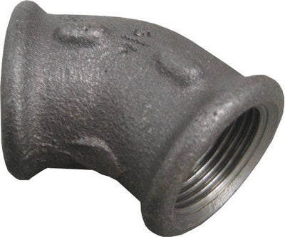 ZWARTE FITTING KNIE 45° NR 120 2"FF