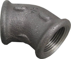 ZWARTE FITTING KNIE 45° NR 120 1 1/4"FF