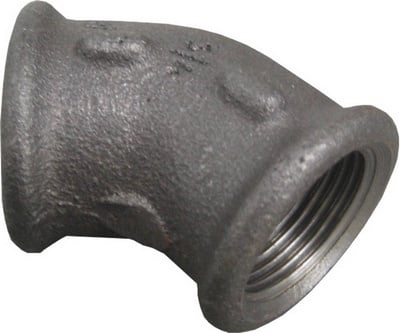 ZWARTE FITTING KNIE 45° NR 120 3/4"FF