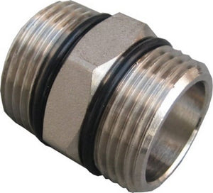 VERDELER MESSING VERNIKKELD 4/4" - NIPPEL 4/4"M