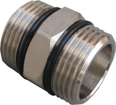VERDELER MESSING VERNIKKELD 4/4" - NIPPEL 4/4"M