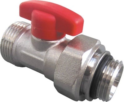 MINI BOLKRAAN MET KOP 1/2"M  X 3/4" EURO-CONE ROOD