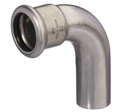 M-PRESS INOX  BOCHT 90° MF  22 x 22