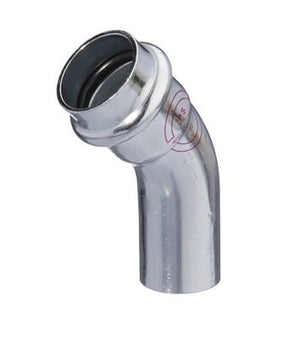 V-PRESS ST. VERZINKT BOCHT 45° MF  42 x 42  
