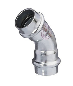 V-PRESS ST. VERZINKT BOCHT 45° FF 54 x 54  