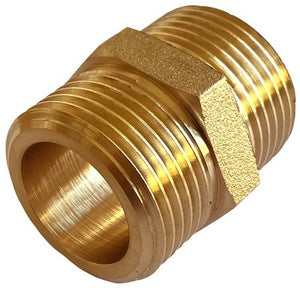 1/2" MM NIPPEL MESSING  VLAK DICHTEND