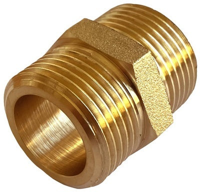 1/2" MM NIPPEL MESSING  VLAK DICHTEND